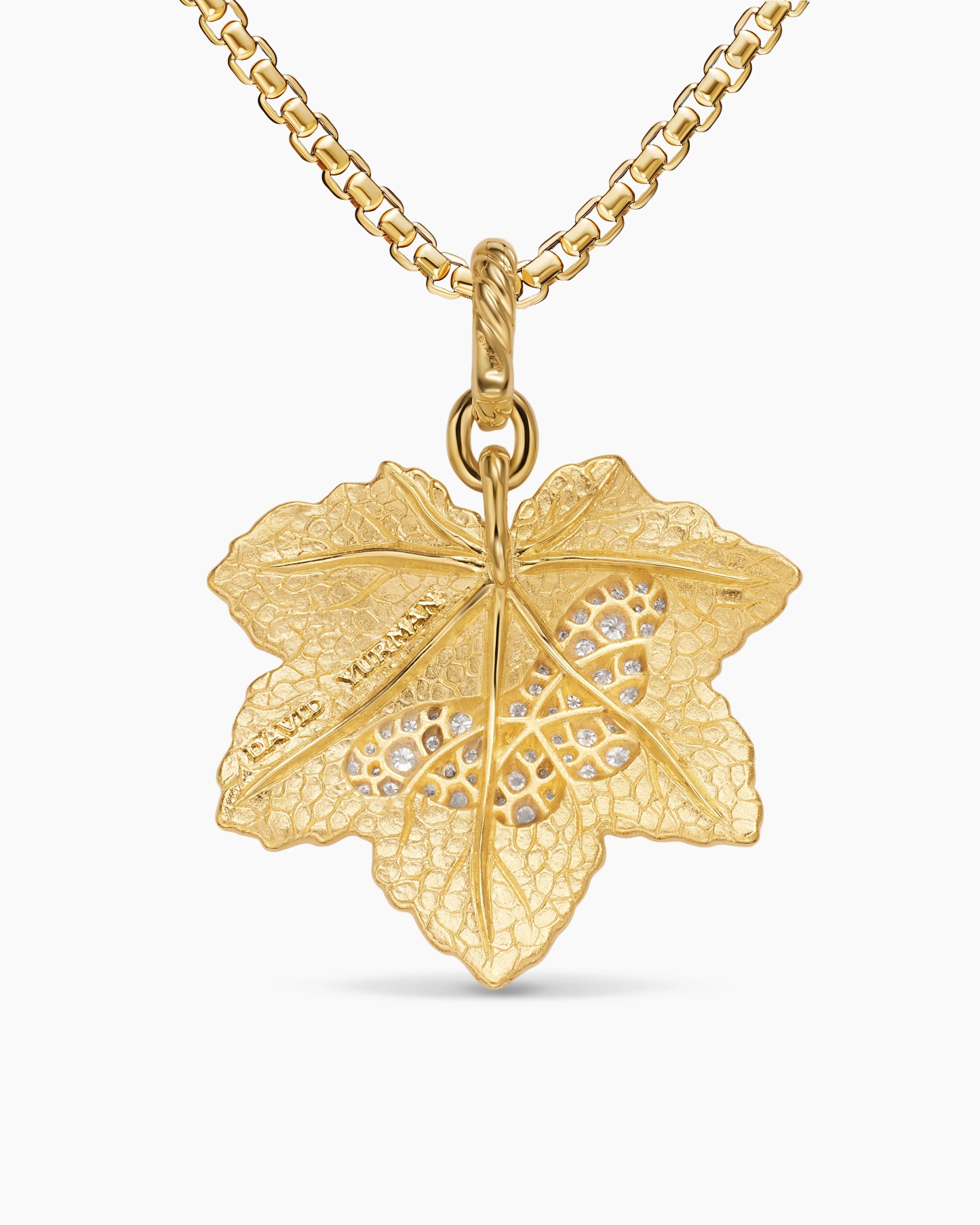 Gold Plated Maple Leaf Butterfly Amulet Necklace 