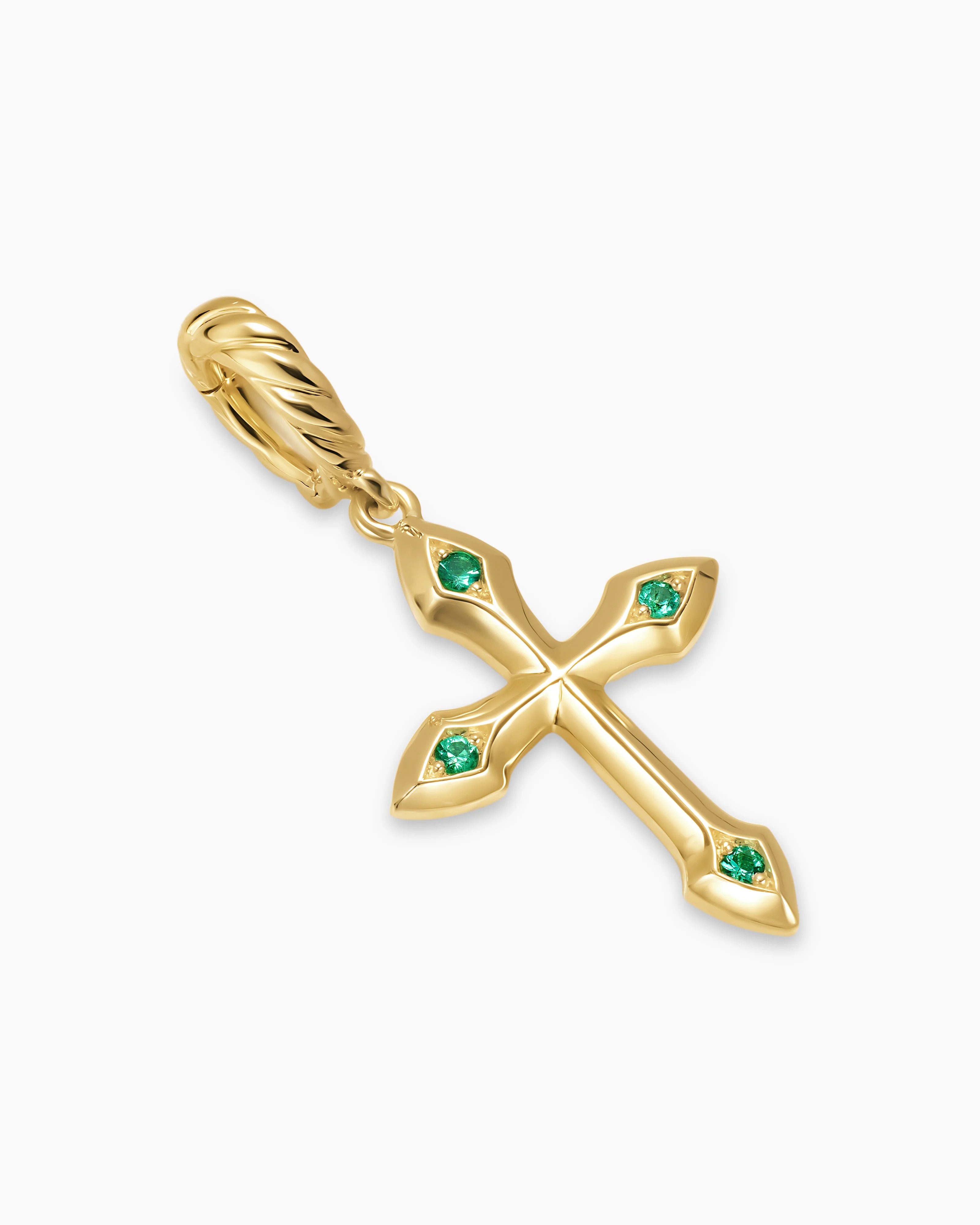 Gold Plated Petite Gothic Cross Amulet Necklace