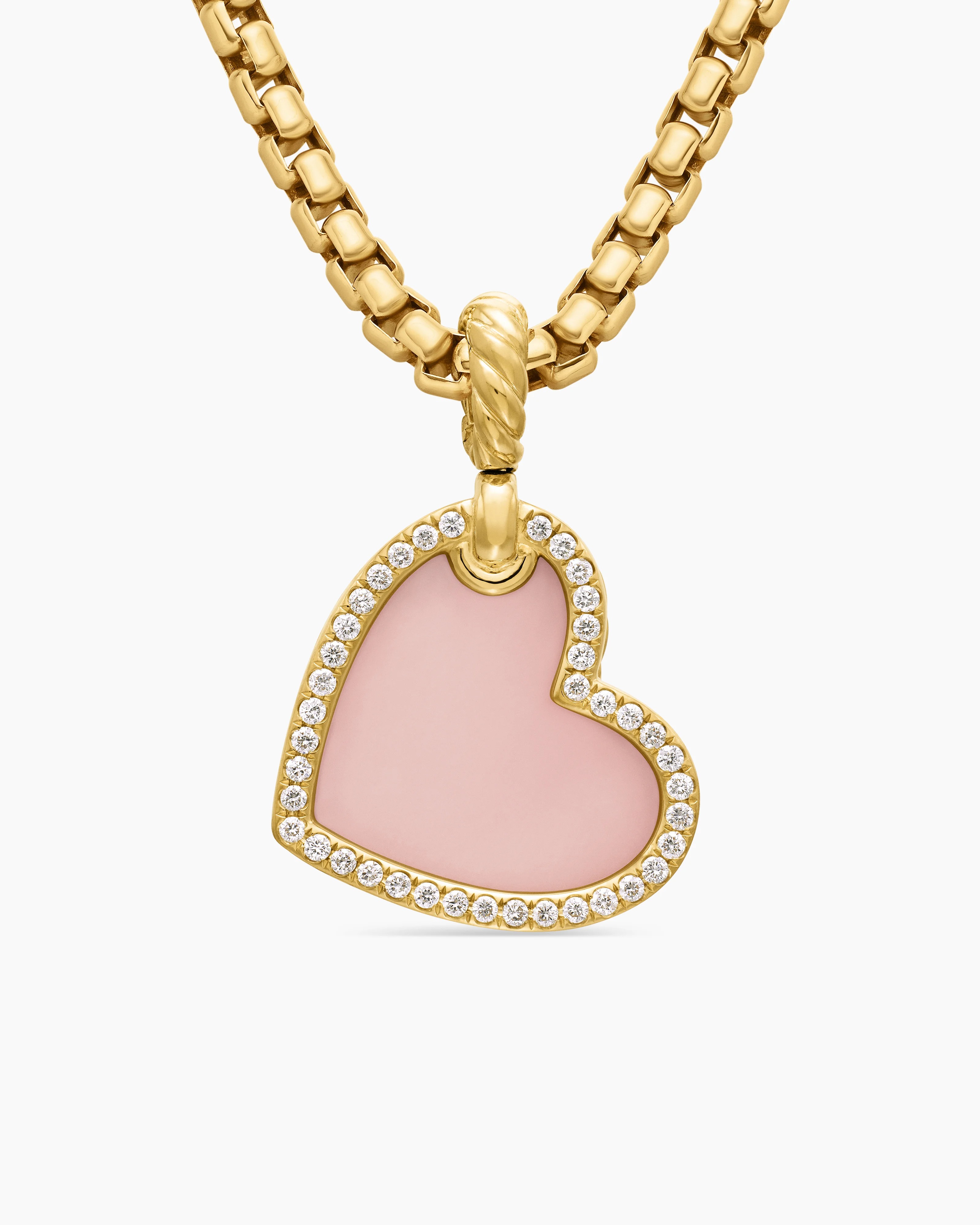 Gold Plated DY Elements Heart Amulet Necklace