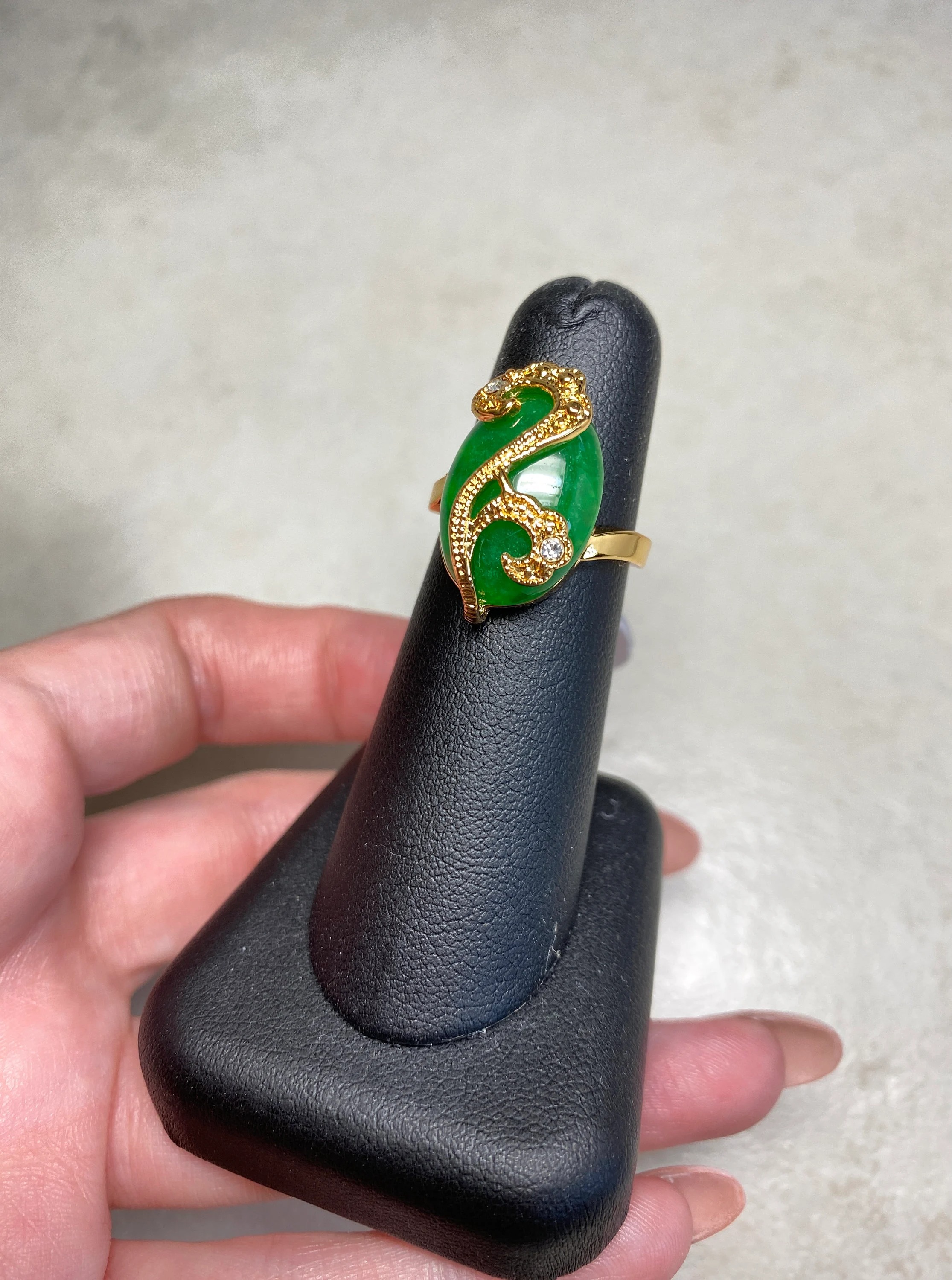Real Green Jade Ring
