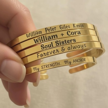 Personalized Actual Handwriting Cuff Name Bracelet
