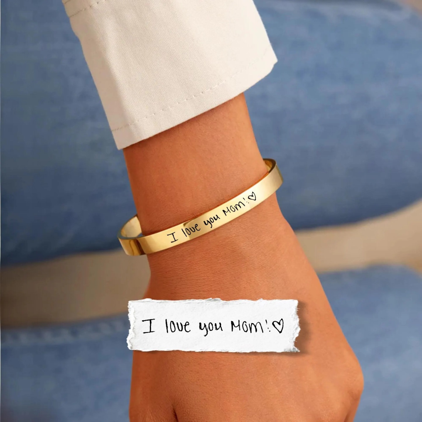 Personalized Actual Handwriting Cuff Name Bracelet