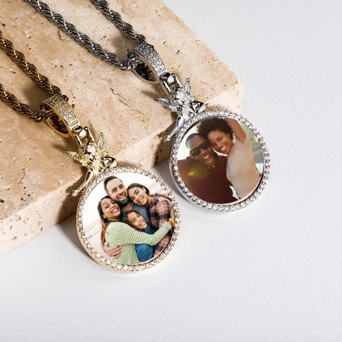 Angel Picture Pendant Custom Photo Necklace for Hip Hop Men Women Necklace