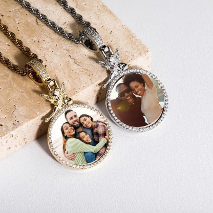 Angel Picture Pendant Custom Photo Necklace for Hip Hop Men Women Necklace