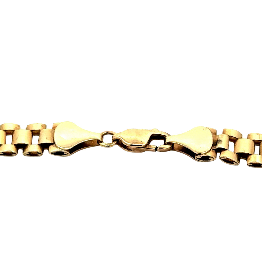 Rolex Style Chain Gold Plated Crown Pendant Necklace 10mm Width