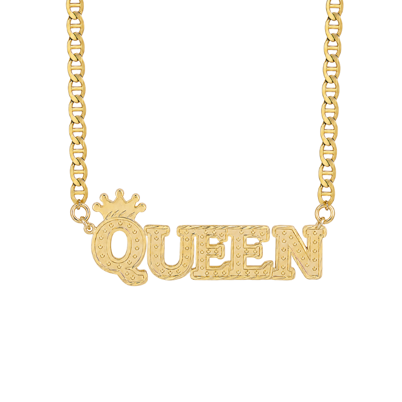 Mariner Chain Crown Name Necklace Custom Necklace