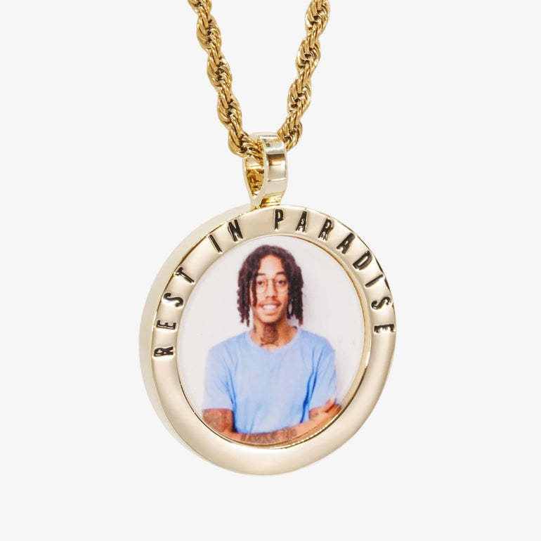 Round Picture Pendant Engraving Personalized Photo Necklace