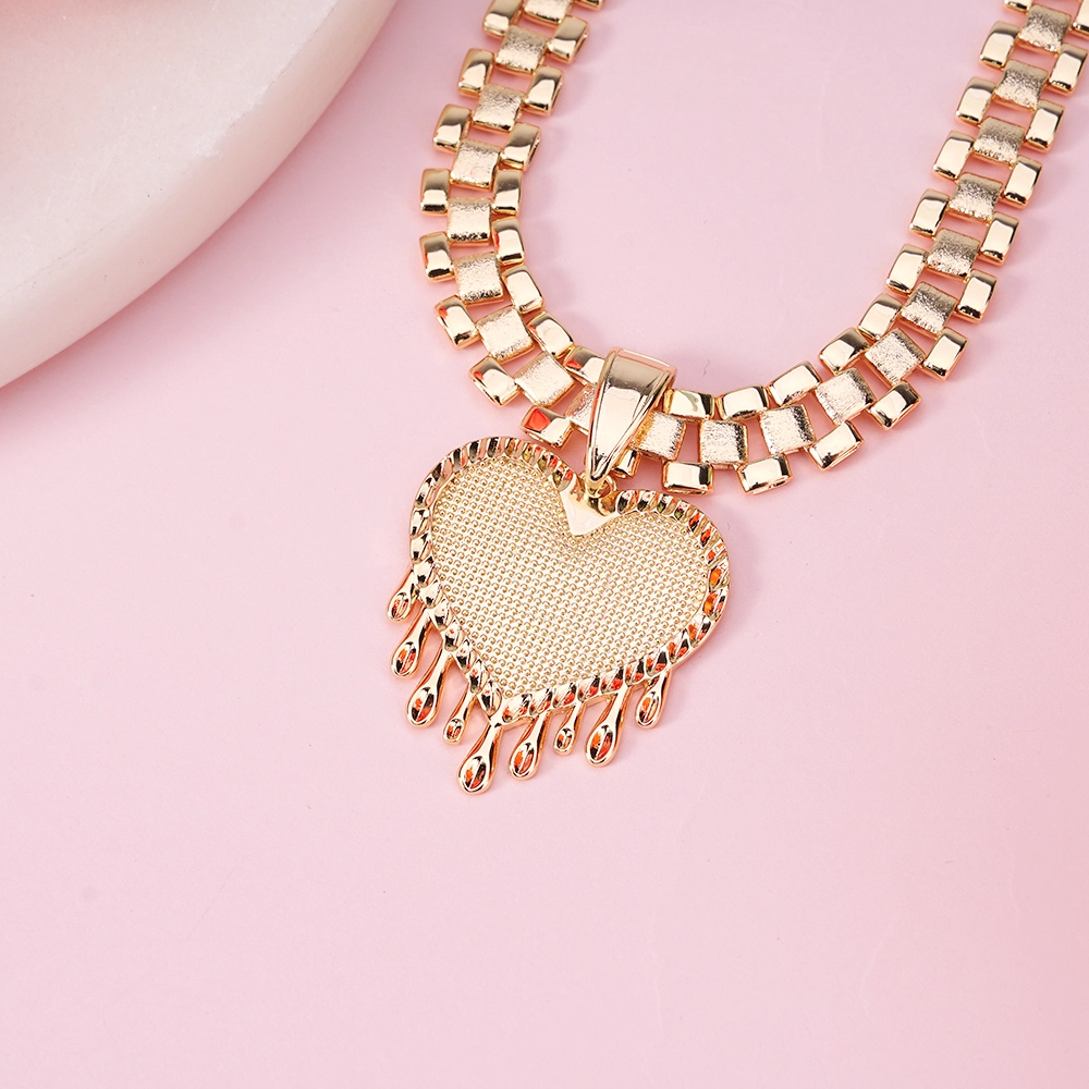 RX Style Chain Heart Charm Pendant Custom Photo Necklace