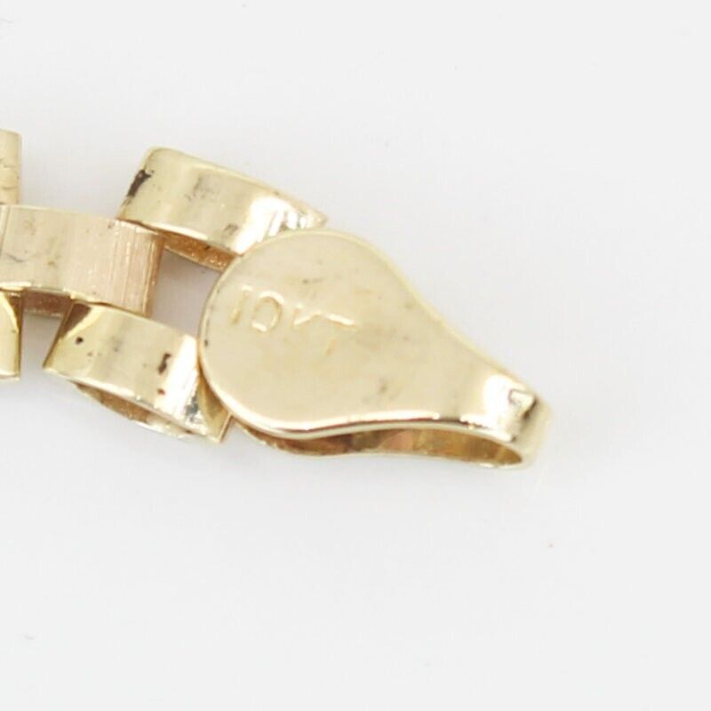 Rolex Style Gold Plated Chicago Bulls Cubic Zirconia Necklace 6mm Width