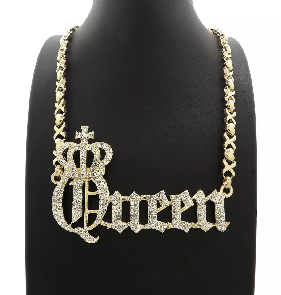 Cuban Chain Gold Plated Girls Pendant Personalized Name Necklace