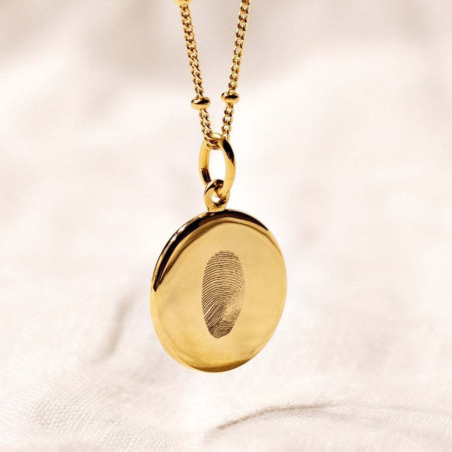 The Classic Fingerprint Necklace Bobble Chain Gold Plated Necklace