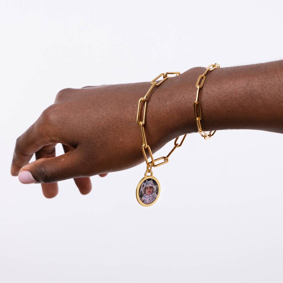 Lock Chain Photo Bracelet Personalized Picture Inside Bracelet