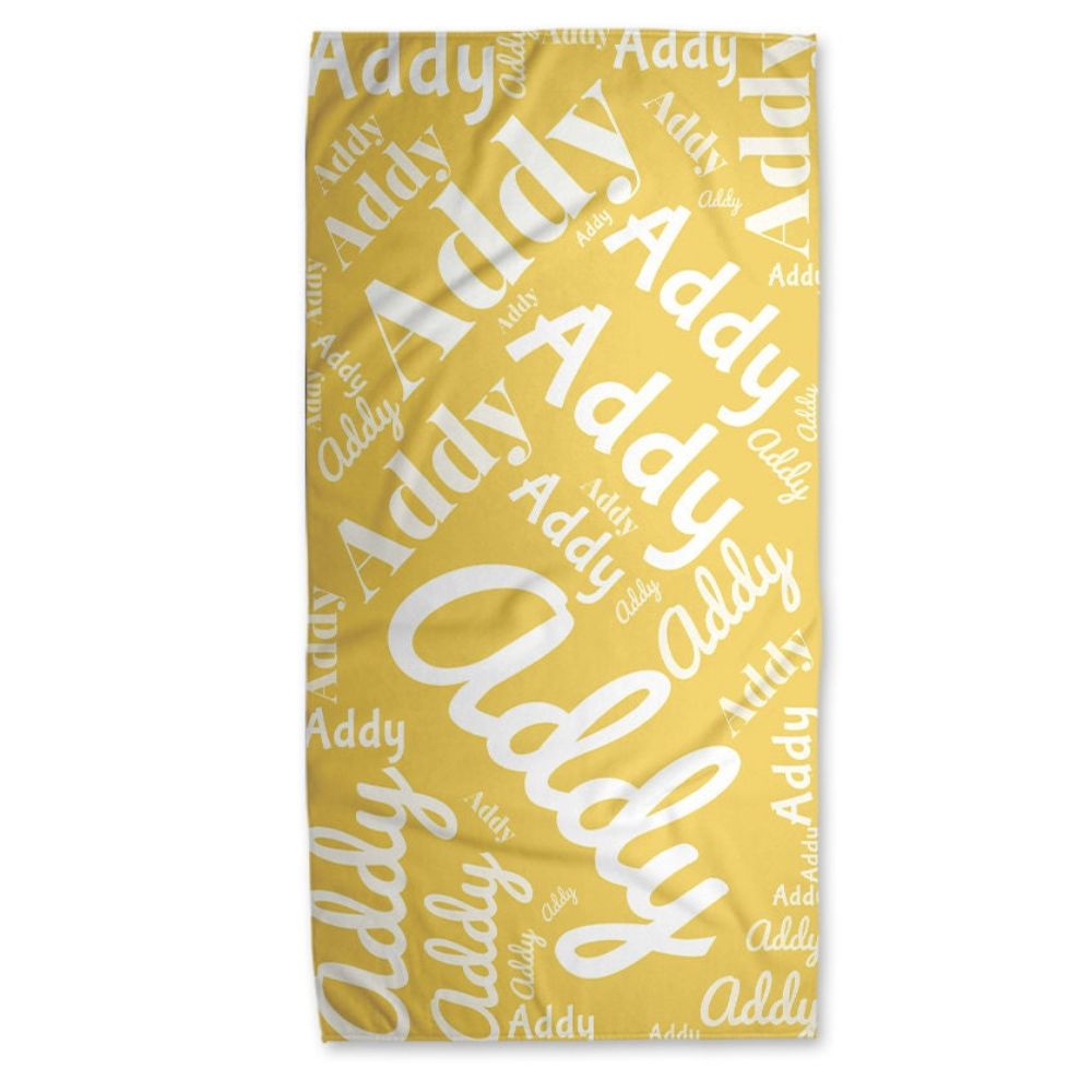 Personalized Lovely Checker Kid Towel for Summer & Beach | CWTowel114