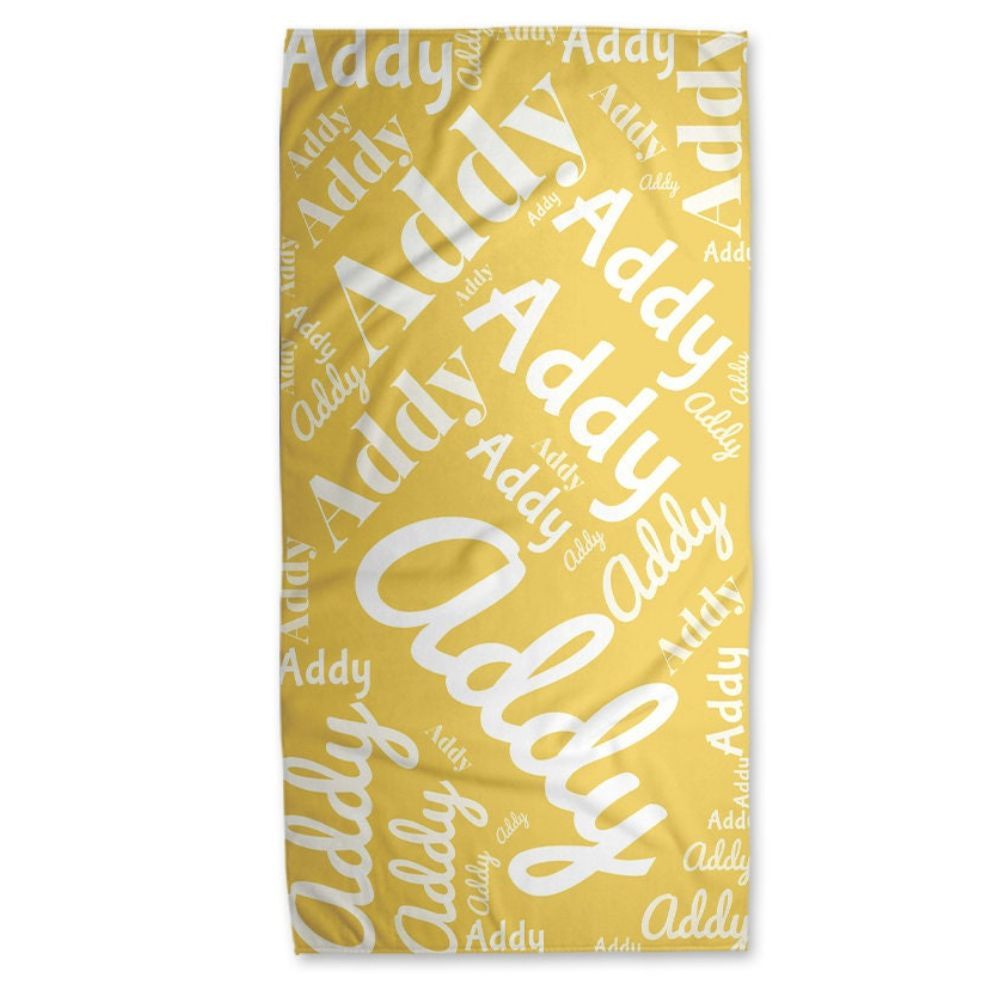 Personalized Lovely Checker Kid Towel for Summer & Beach | CWTowel114
