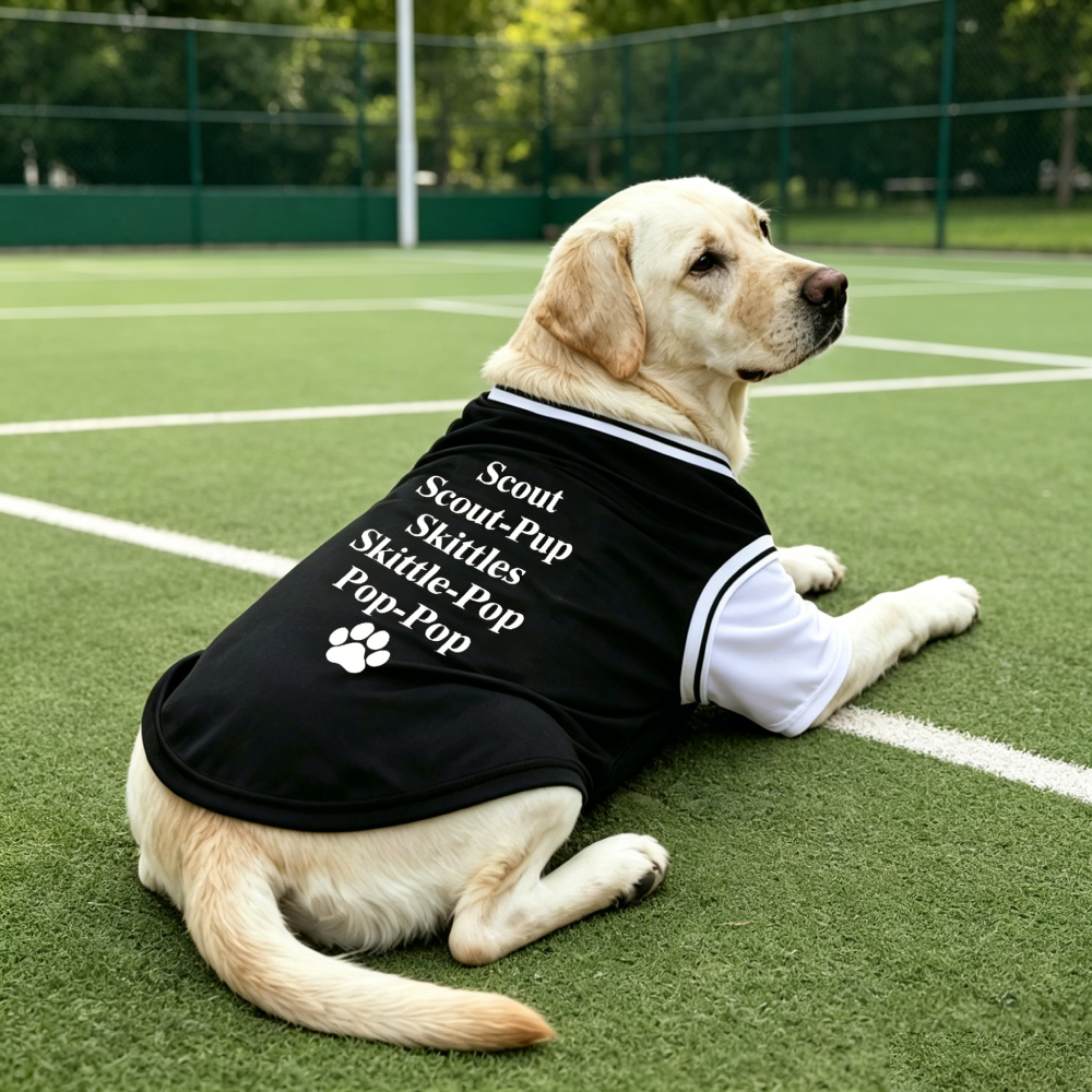 Personalized Big Dog Cozy Nickname Fake Two-Piece Jersey Dog Shirt | MNCloth229