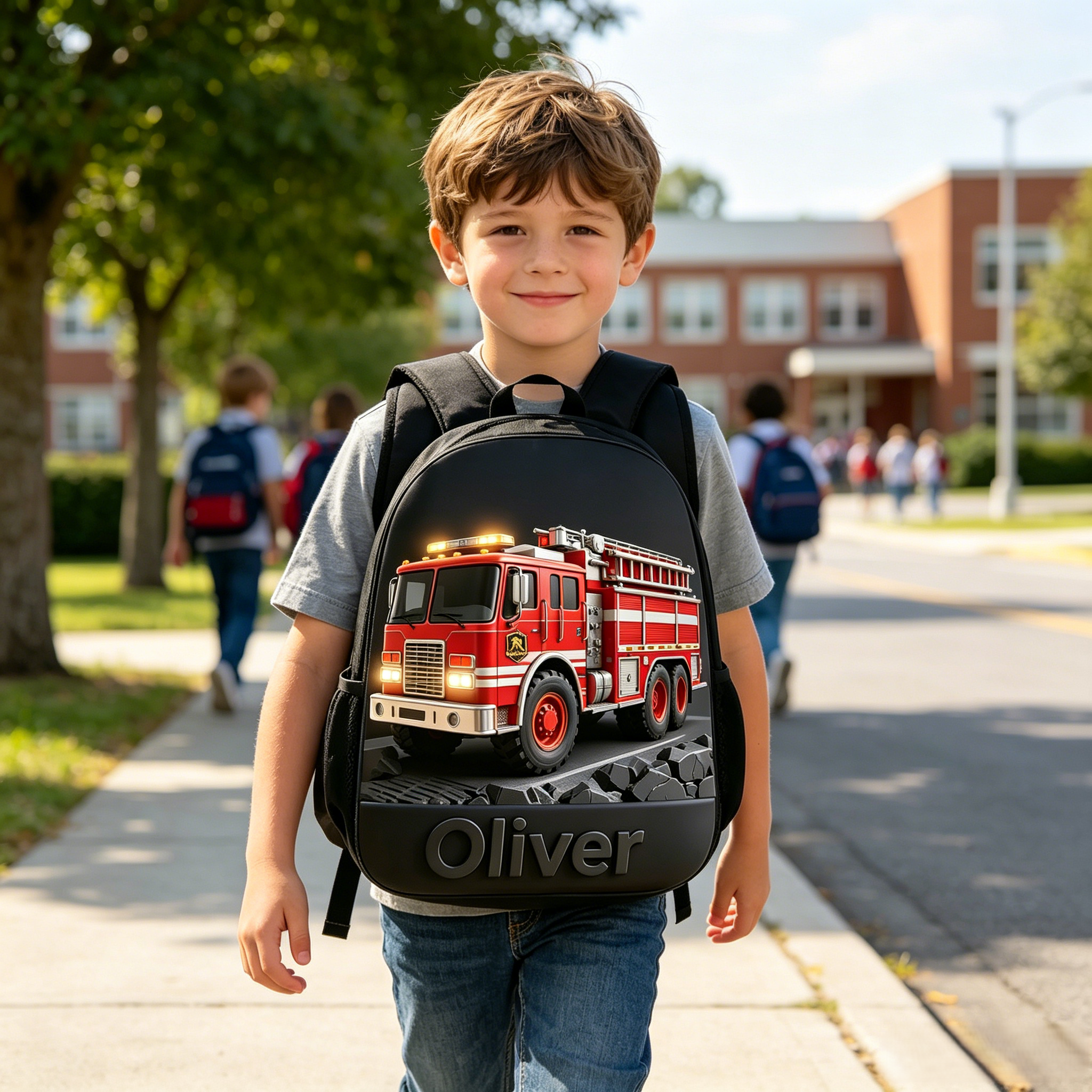 Personalized Kid Toy Car Backpack Set | KKBag175