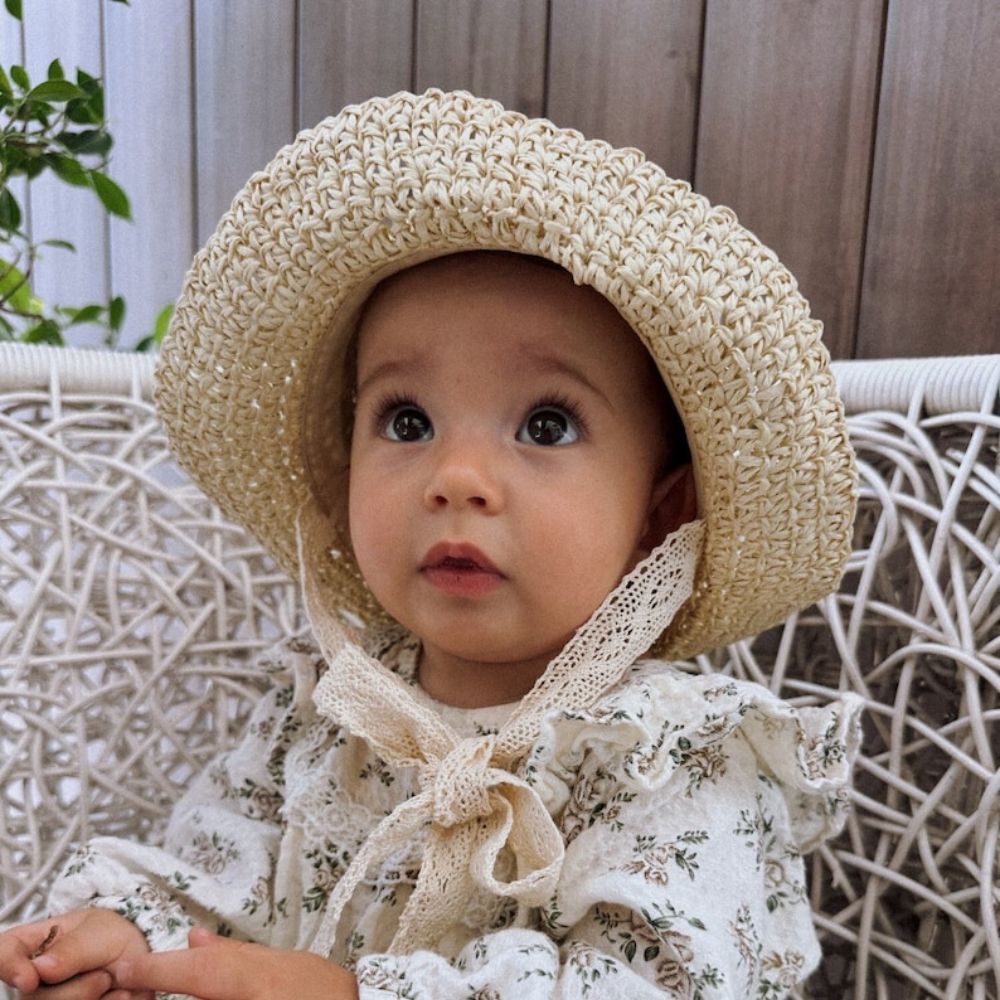 Personalized Summer Leather Patch Straw Hat for Comfort & Unique | CWBeach52