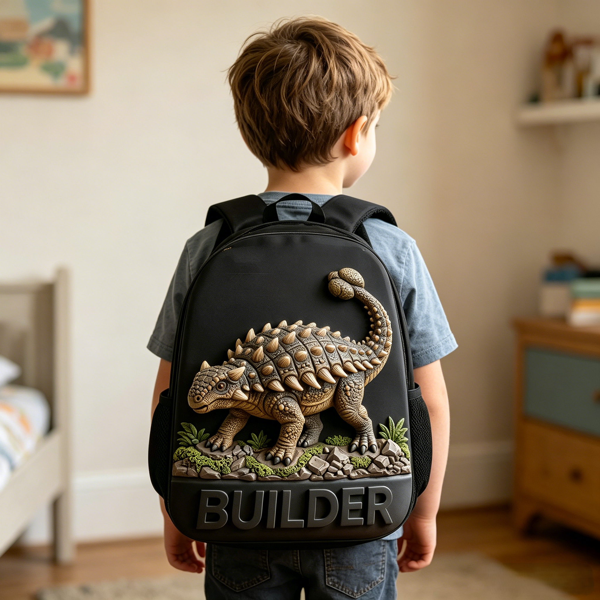 Personalized Kid Dinosaur Backpack Set | KKBag174