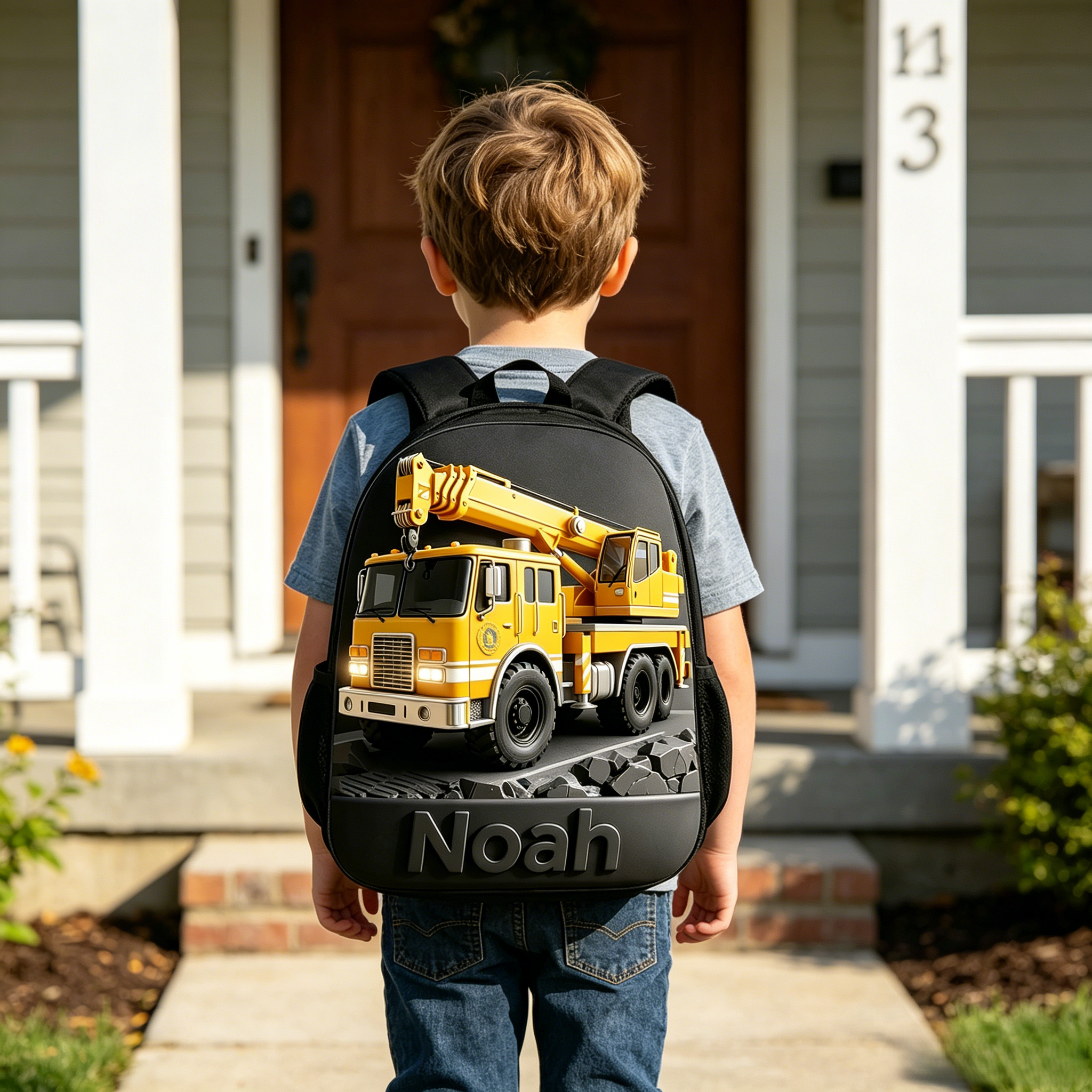 Personalized Kid Toy Car Backpack Set | KKBag175