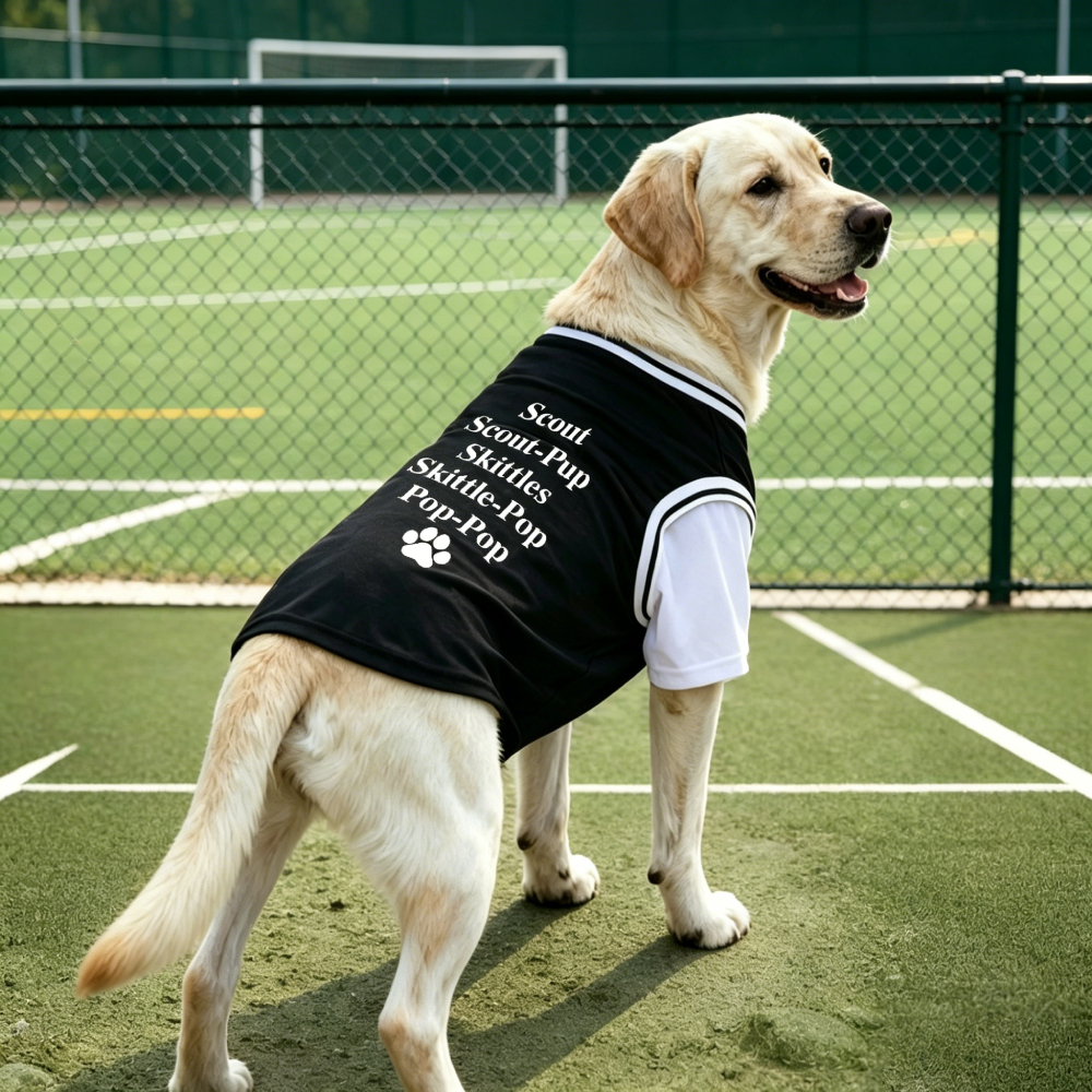 Personalized Big Dog Cozy Nickname Fake Two-Piece Jersey Dog Shirt | MNCloth229