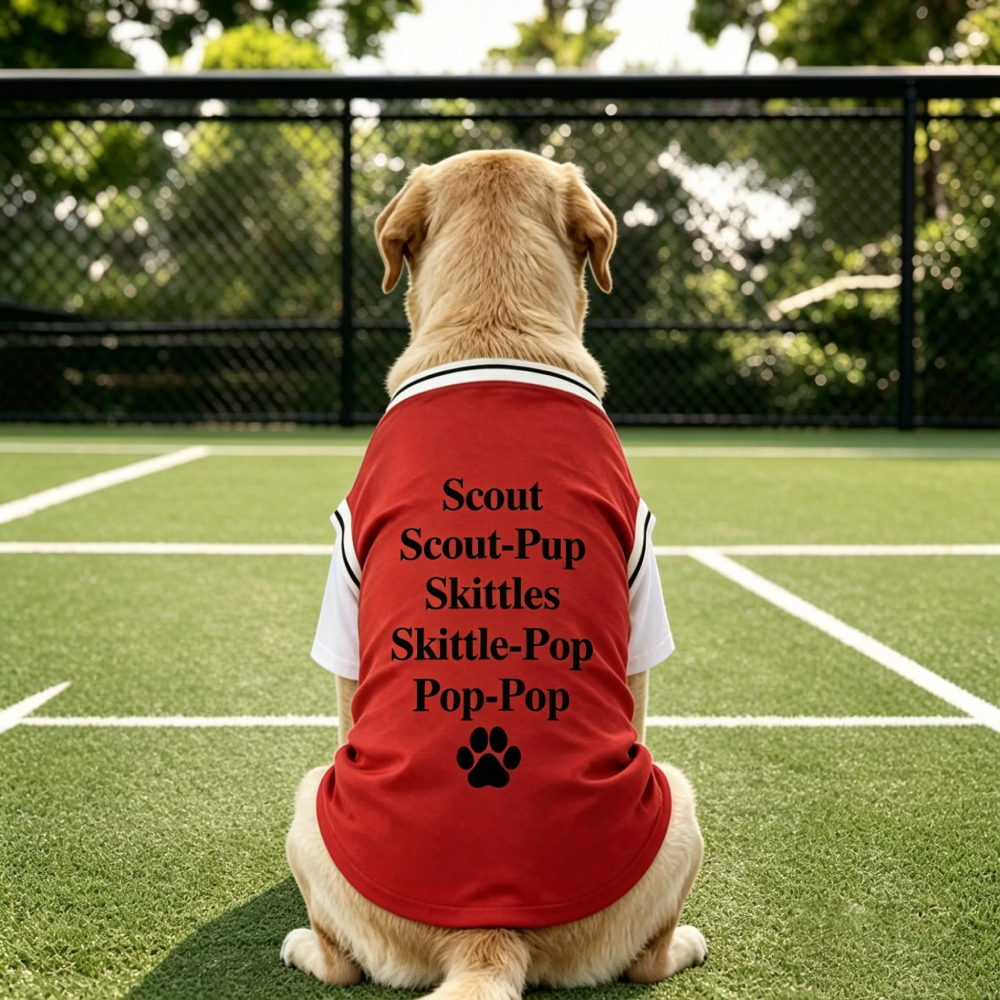Personalized Big Dog Cozy Nickname Fake Two-Piece Jersey Dog Shirt | MNCloth229