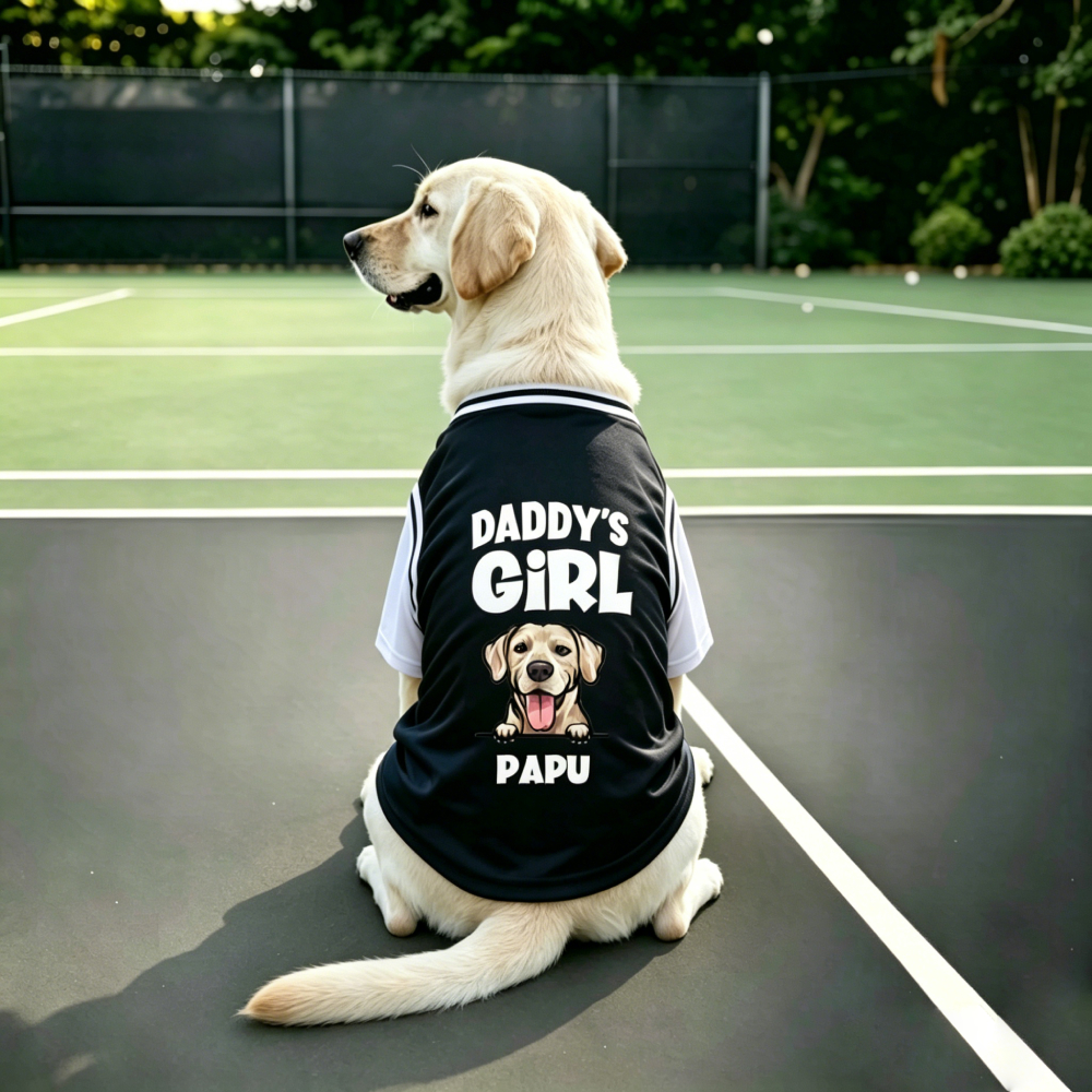 Personalized Big Dog Fun Portrait Fake Two-Piece Jersey Shirt | MNCloth230