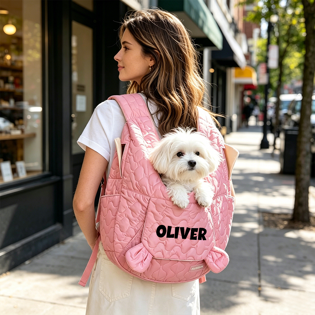 Personalized Convertible Front & Rear Carry Small Pet Travel Backpack | MNHome98