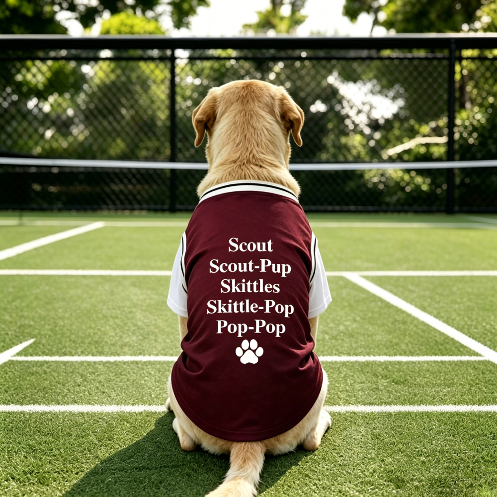 Personalized Big Dog Cozy Nickname Fake Two-Piece Jersey Dog Shirt | MNCloth229