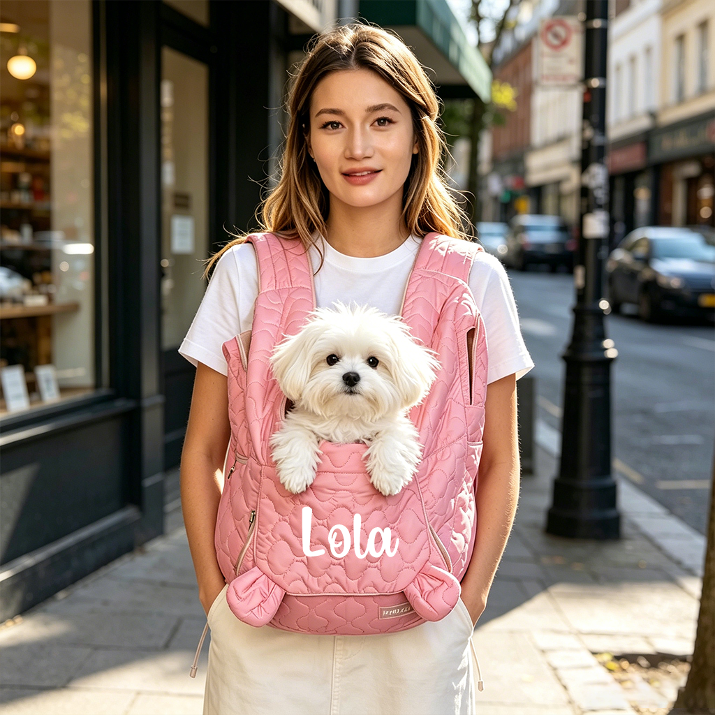 Personalized Convertible Front & Rear Carry Small Pet Travel Backpack | MNHome98