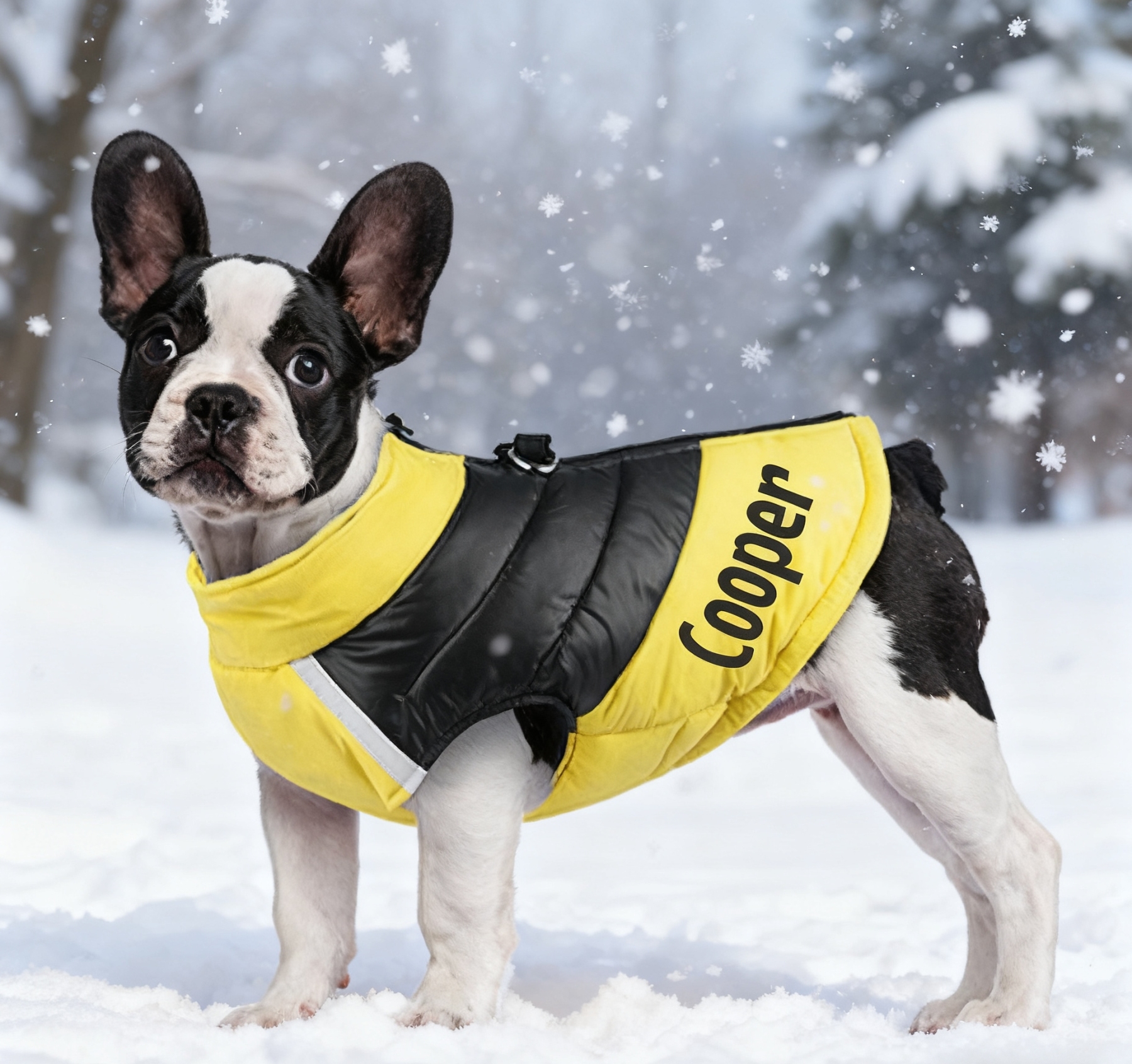 Personalized Pet Winter Warm Reflective Safety Puffer Vest | BKPet277