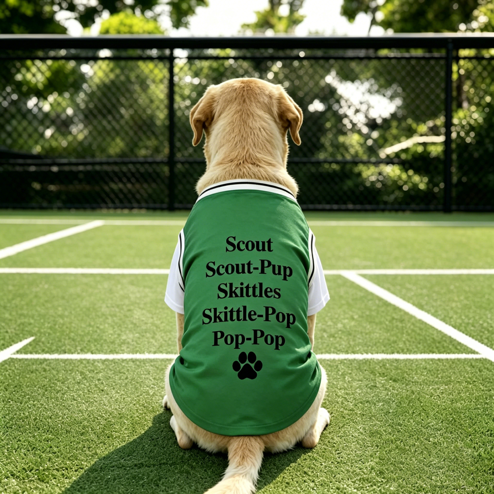 Personalized Big Dog Cozy Nickname Fake Two-Piece Jersey Dog Shirt | MNCloth229