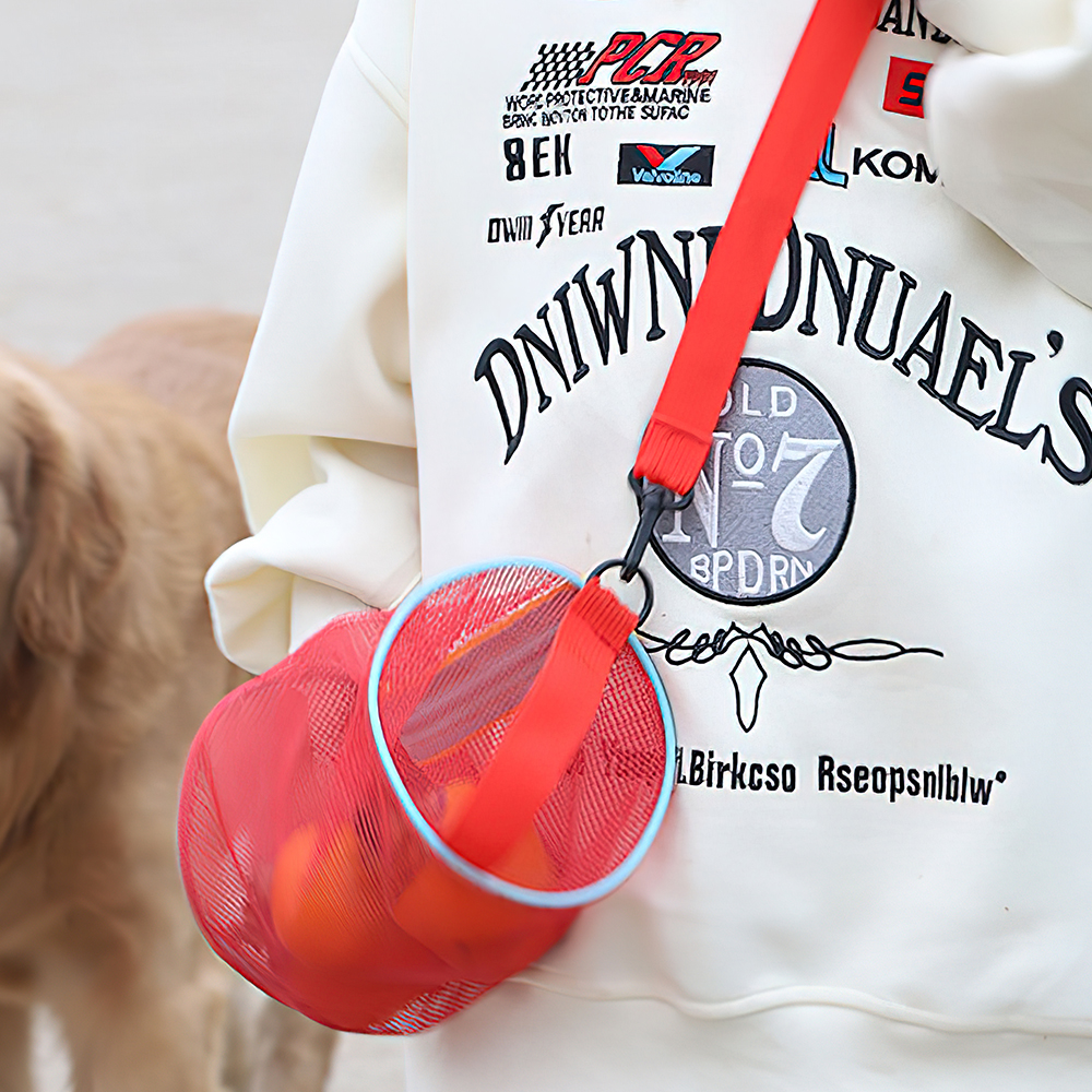 Personalized Cylinder Seashell Zipper Mesh Beach Bag | CWBeach165
