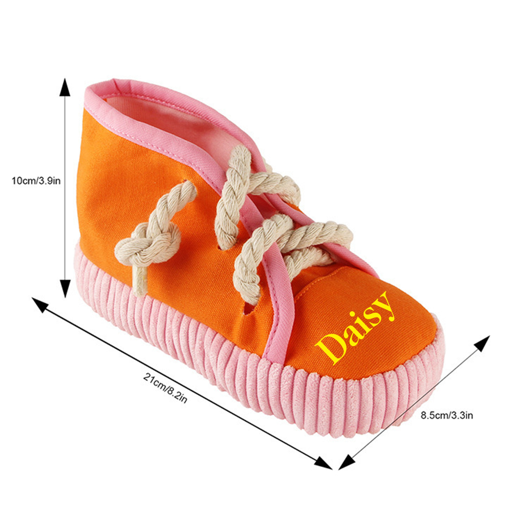 Personalized Puppy Soft Cotton Shoes Chew Toy | BKPet155