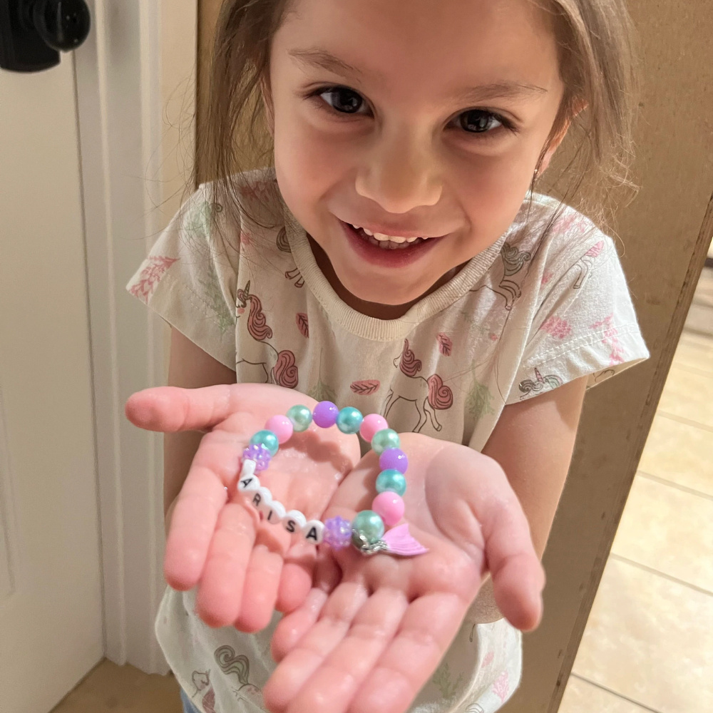 Personalized Mermaid Bead Bracelet | CWBeach07