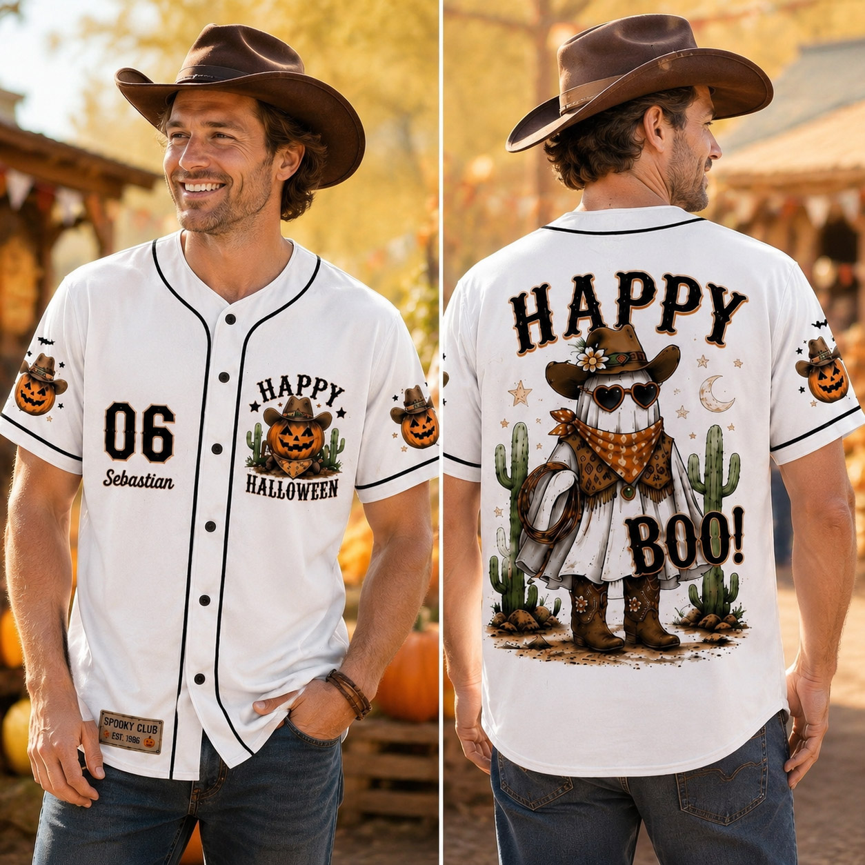 Personalized Halloween Button Up Baseball Jersey For Kid & Adult | CWHalloween101