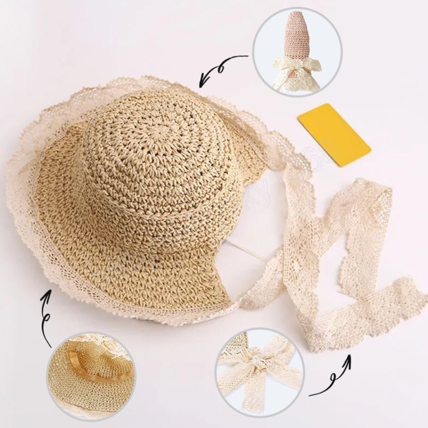 Personalized Summer Leather Patch Straw Hat for Comfort & Unique | CWBeach55