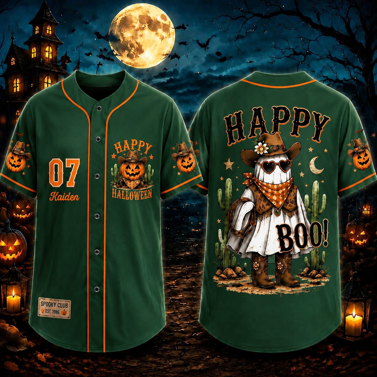 Personalized Halloween Button Up Baseball Jersey For Kid & Adult | CWHalloween101