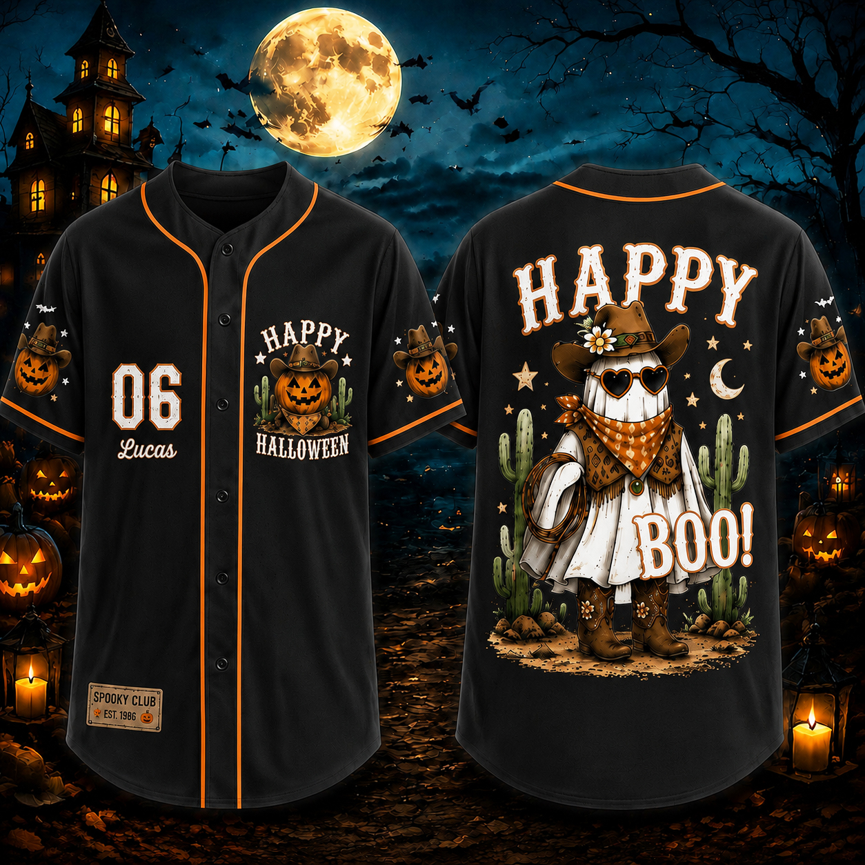 Personalized Halloween Button Up Baseball Jersey For Kid & Adult | CWHalloween101