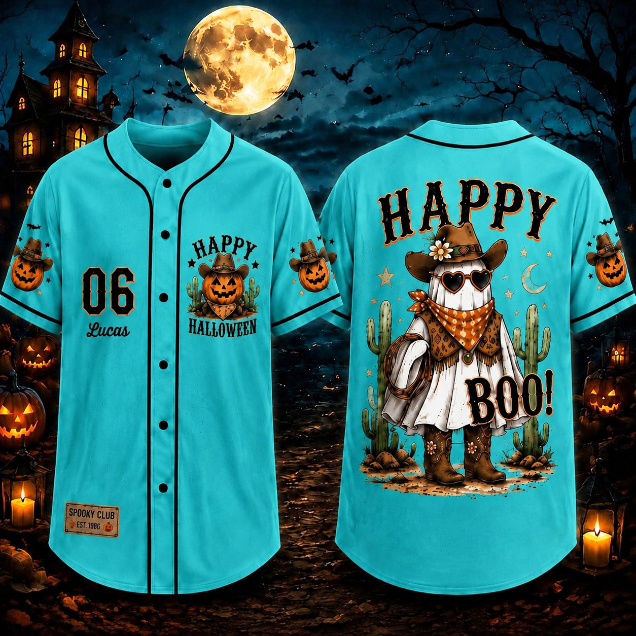 Personalized Halloween Button Up Baseball Jersey For Kid & Adult | CWHalloween101