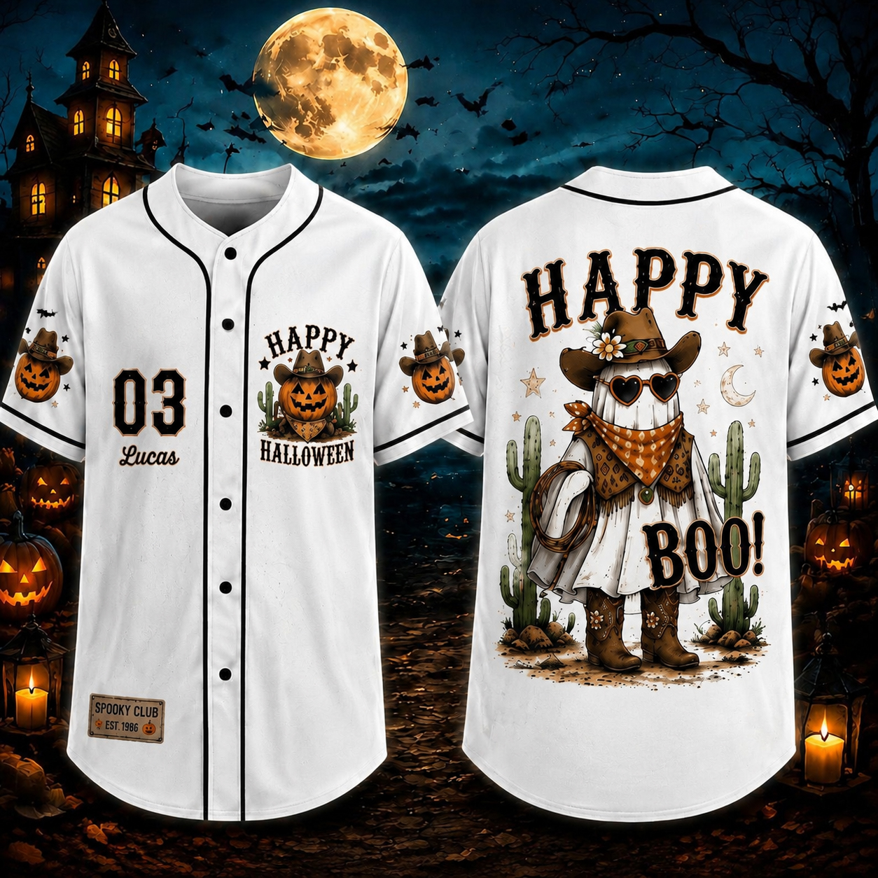 Personalized Halloween Button Up Baseball Jersey For Kid & Adult | CWHalloween101