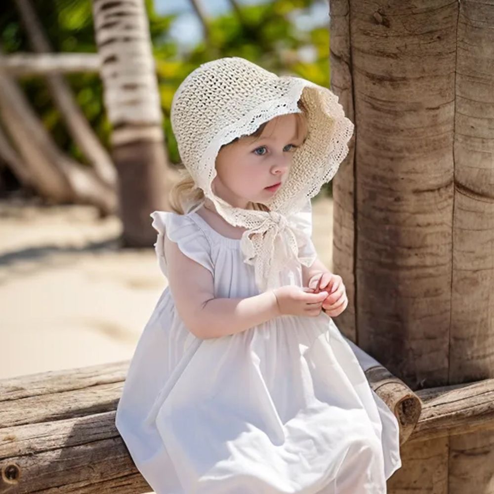 Personalized Summer Leather Patch Straw Hat for Comfort & Unique | CWBeach55