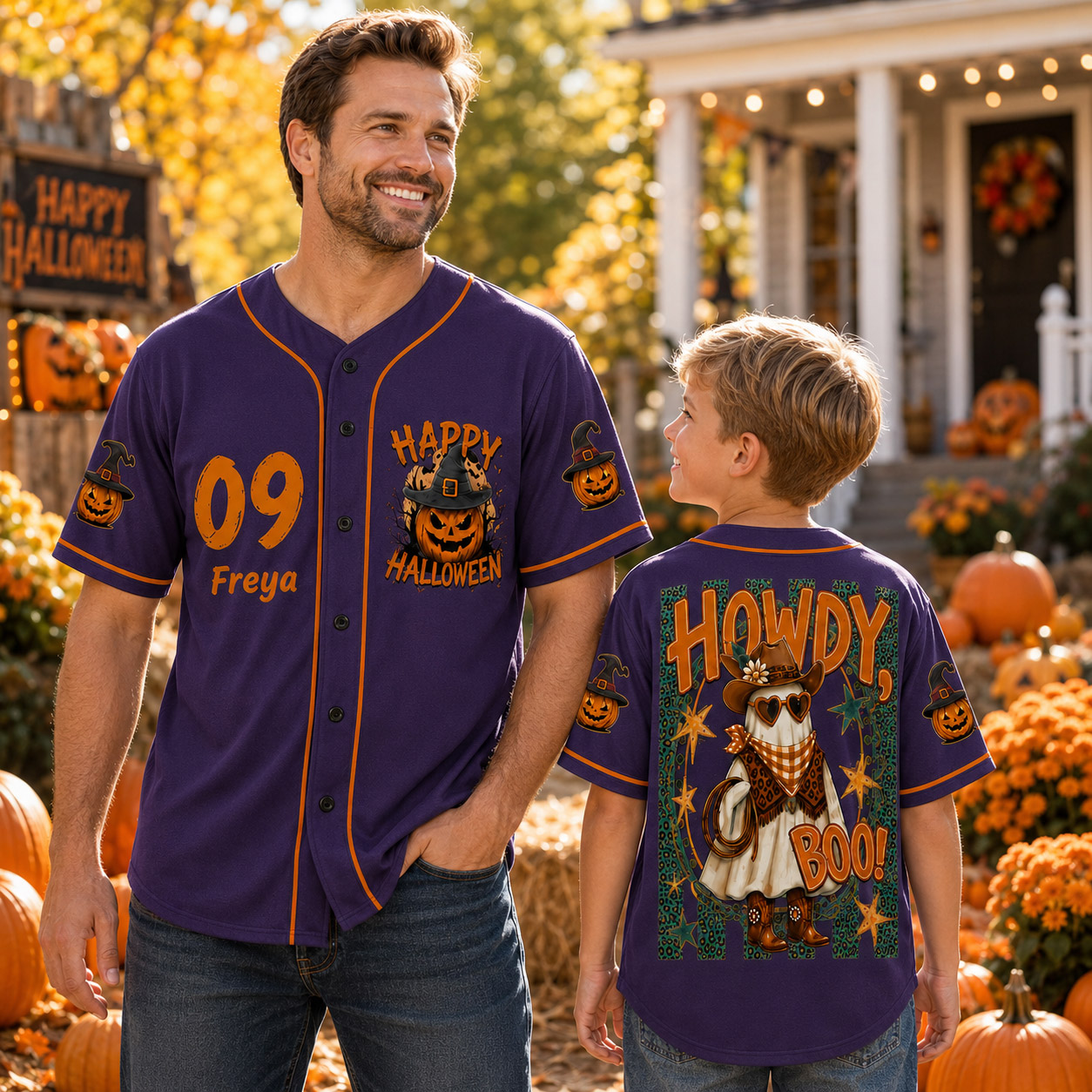 Personalized Halloween Button Up Baseball Jersey For Kid & Adult | CWHalloween102