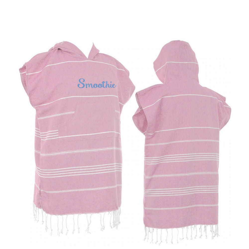 Personalized Turkish Embroidery Beach Towel with Hoodie Kid & Adult | CWBeach73