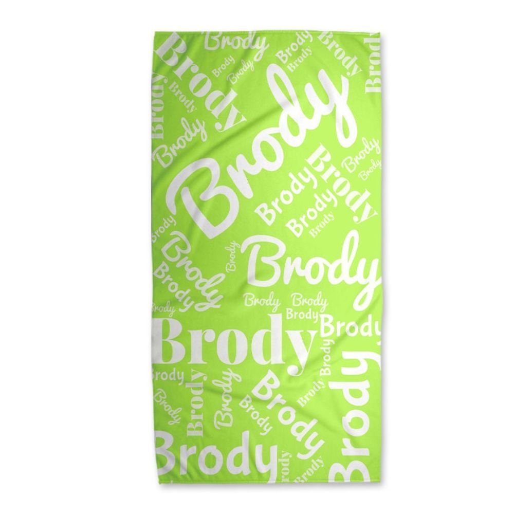 Personalized Lovely Checker Kid Towel for Summer & Beach | CWTowel114