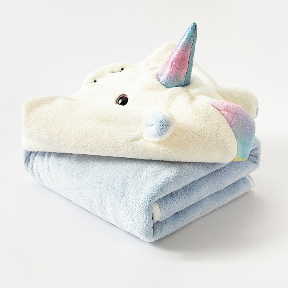 Personalized Embroidery Unicorn Hooded Baby Towel | CWBaby280