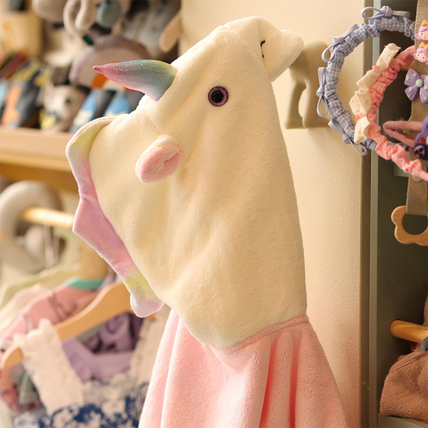 Personalized Embroidery Unicorn Hooded Baby Towel | CWBaby280