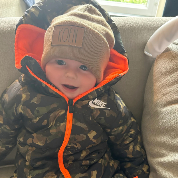 Personalized Leather Patch Beanie for Comfort & Unique | HSKid37