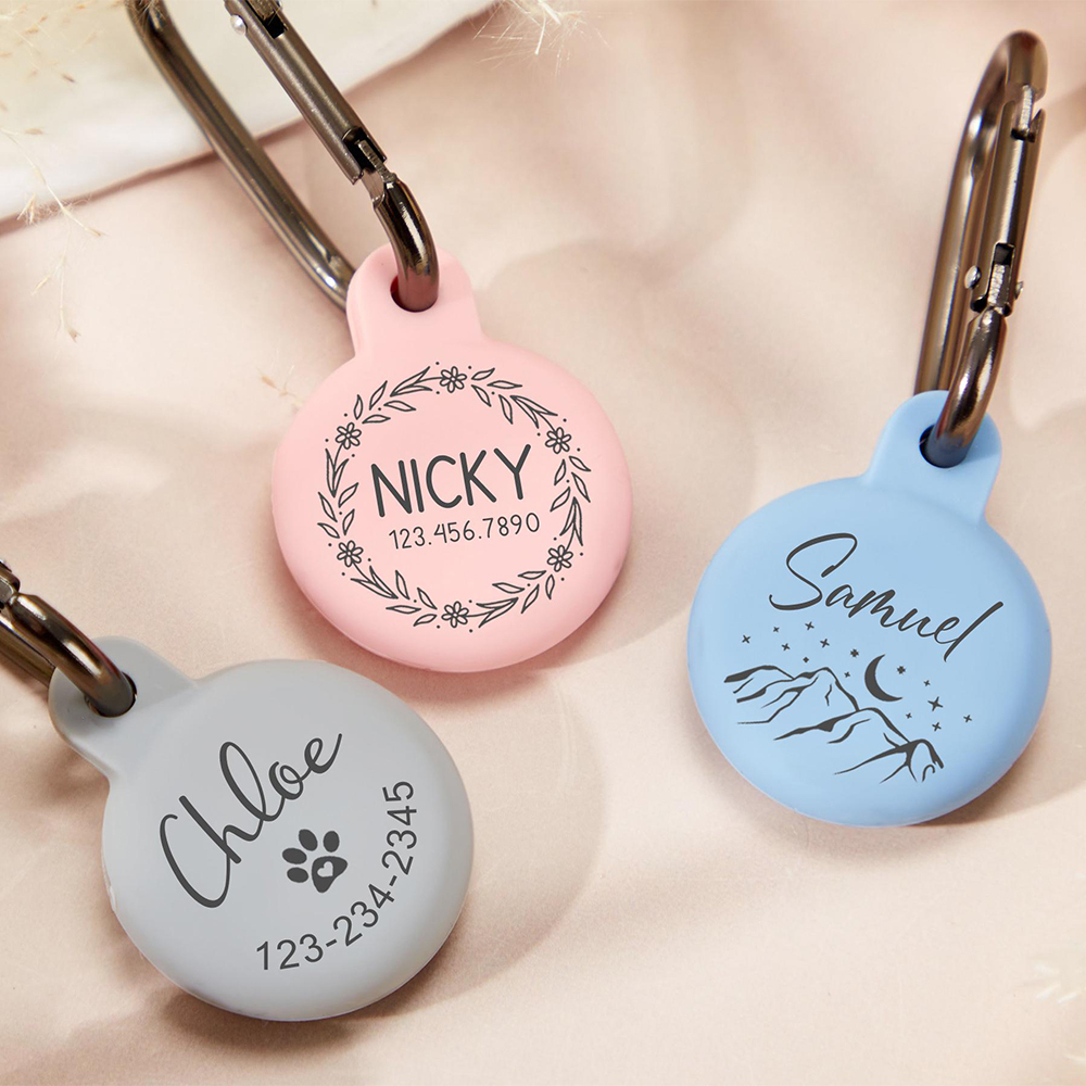 Personalized Pet AirTag Silicone Collar Holder | BKPet174