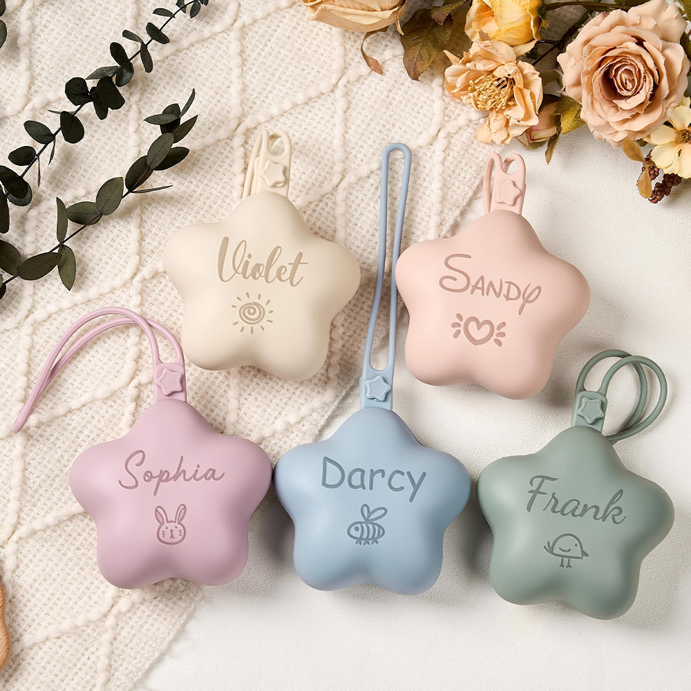 Personalized Baby Silicone Pacifier Storage Pouch | CWBaby331