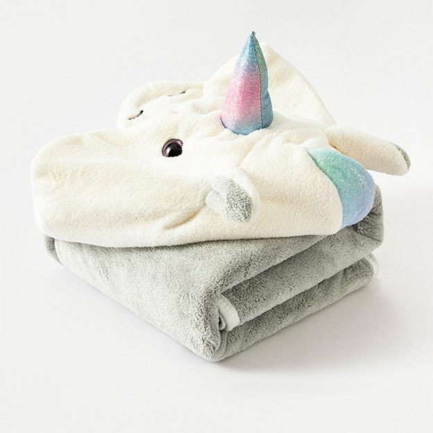 Personalized Embroidery Unicorn Hooded Baby Towel | CWBaby280